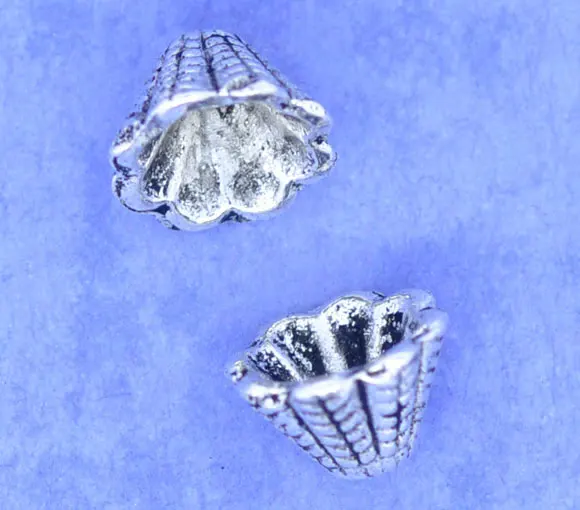 

DoreenBeads 100 Silver Tone Cone End Caps Fit 8-12mm Beads (B08802), yiwu