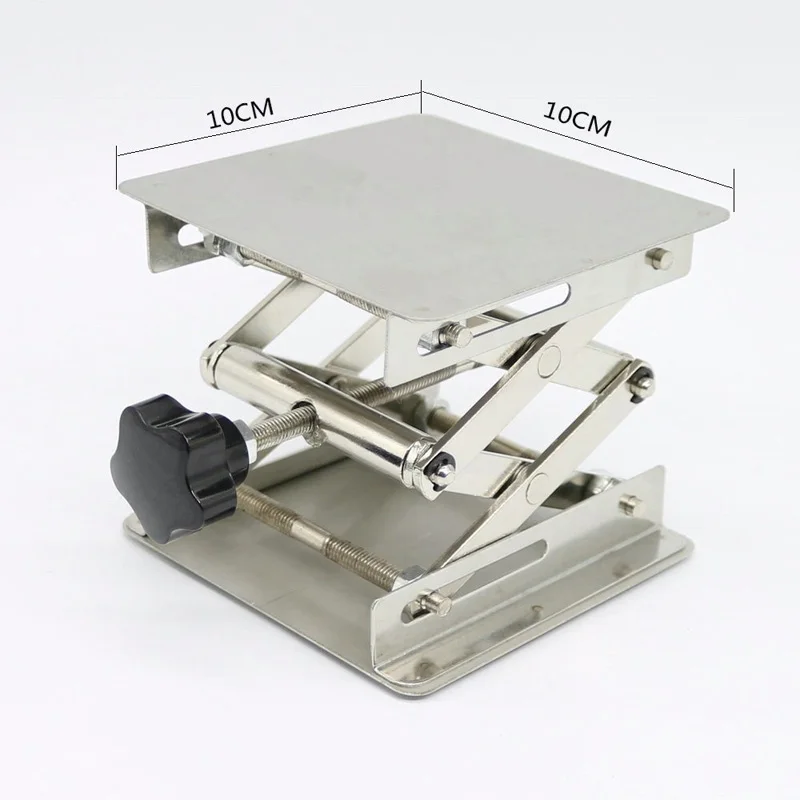  Stainless Steel Adjustable Drill Lift Laboratory Lifting Platform Table Bench Lifter Router Shank H