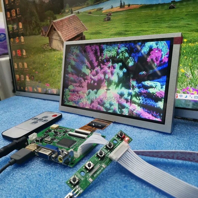 8 дюймовый ЖК экран 1024X768 дисплей HDMI + VGA AV плата управления водителем