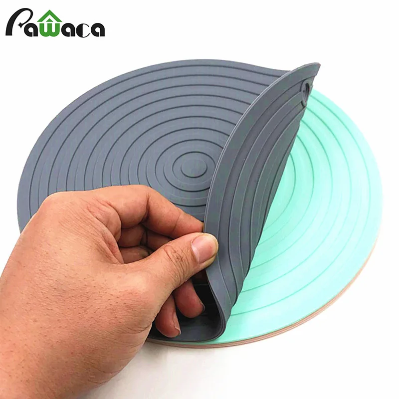 

Multi-functional Insulation Pad 24cm Round Heat Resistant Silicone Mat Coasters Non-slip Pot Holder Table Placemat Kitchen Tools