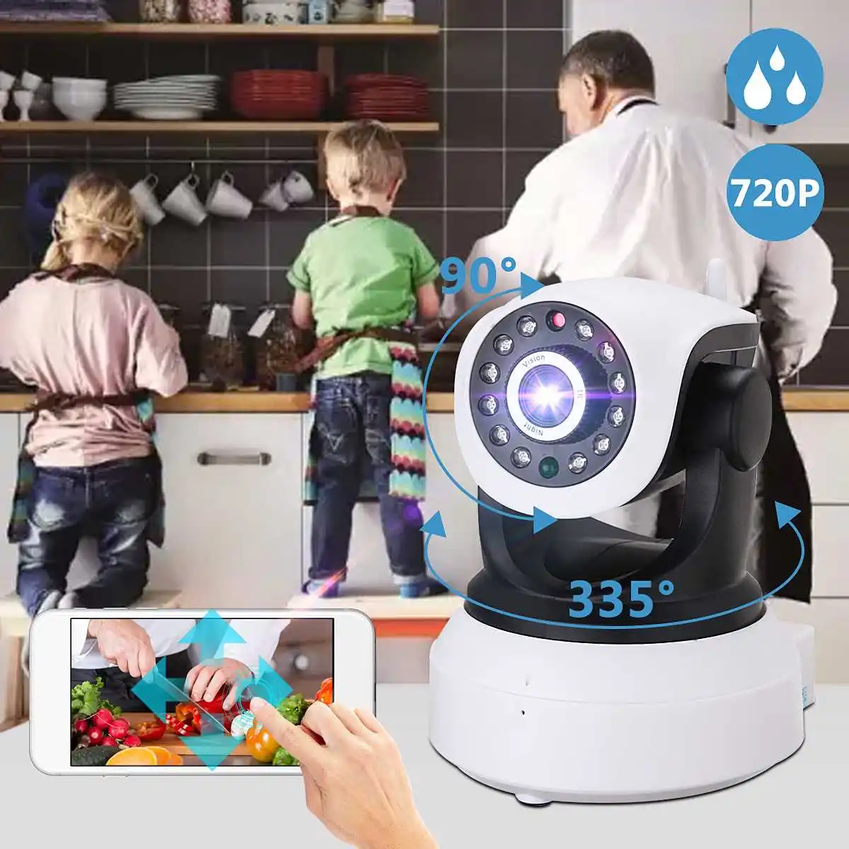 

Wireless WiFi HD 720P Home Security IP Camera Tilt Network Surveillance CCTV Night Vision Security Webcam