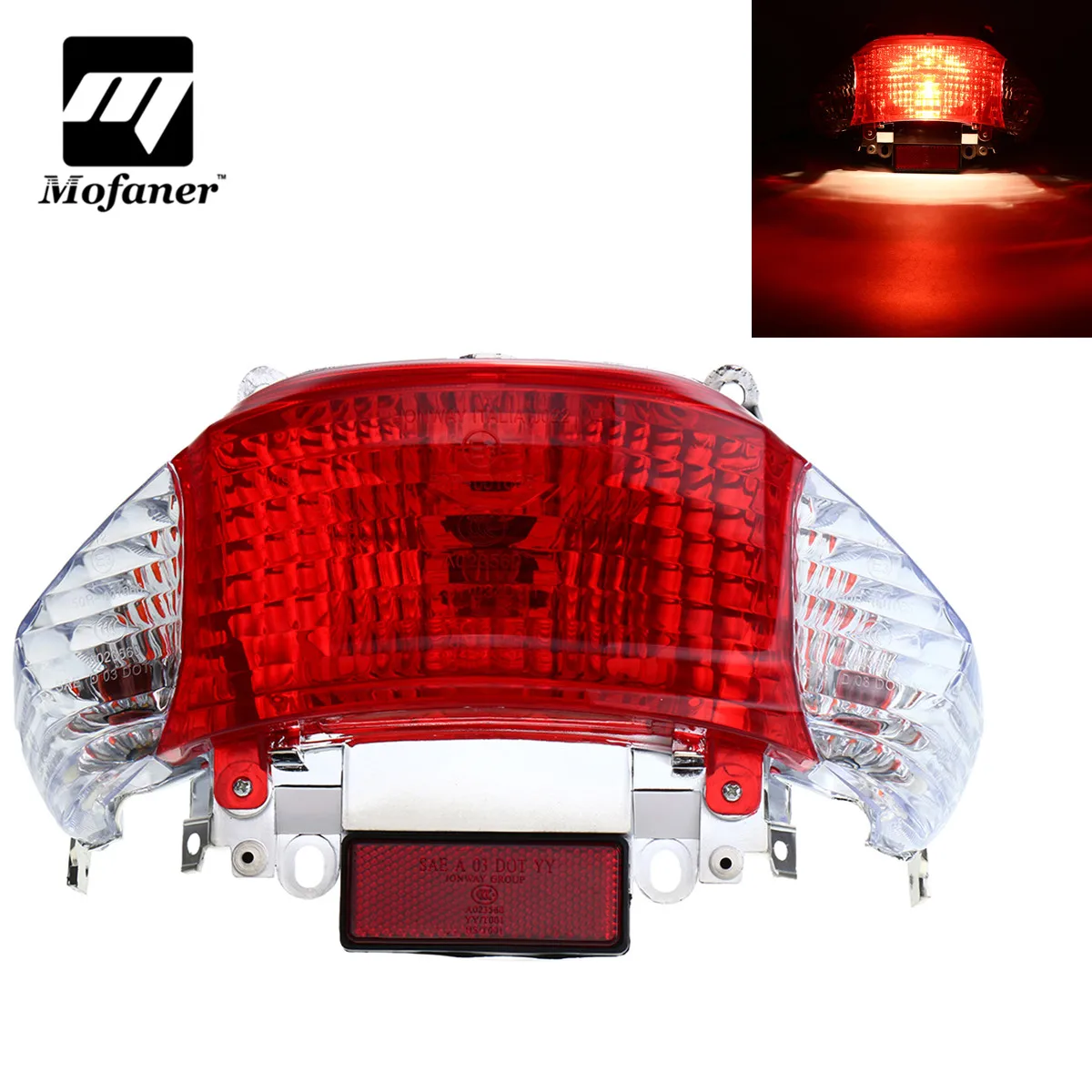 

Motorcycle Scooter 50cc Rear Tail Light Turn Signal Lamp For Gy6 For Chinese Taotao Sunny