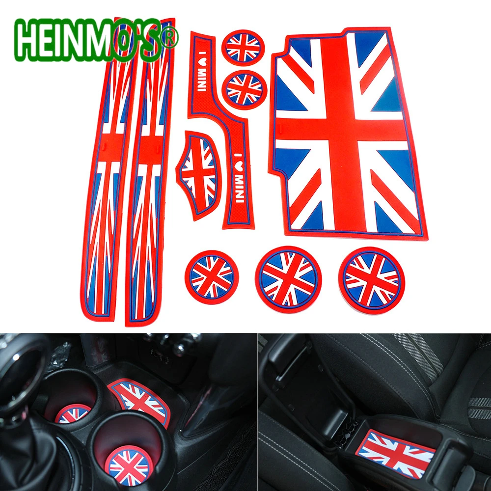 

10PCS For Mini Cooper F56 Door Gate Slot Pad For Mini F56 Car Styling Stickers Kit Anti-Slip Mat For Mini Cooper Accessories