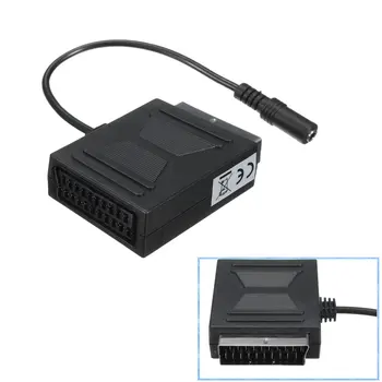 

Black Stereo Adaptateur Peritel Male SCART Adapter to Output 3.5mm Femelle Convertor Connector Cable