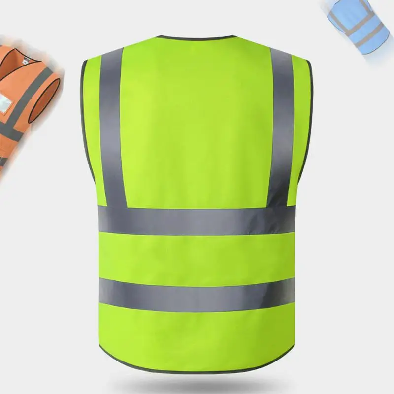 Жилет для руководителя HI VIS VIZ с высокой видимостью, Светоотражающий Жилет для безопасности, оранжевый желтый жилет для безопасности