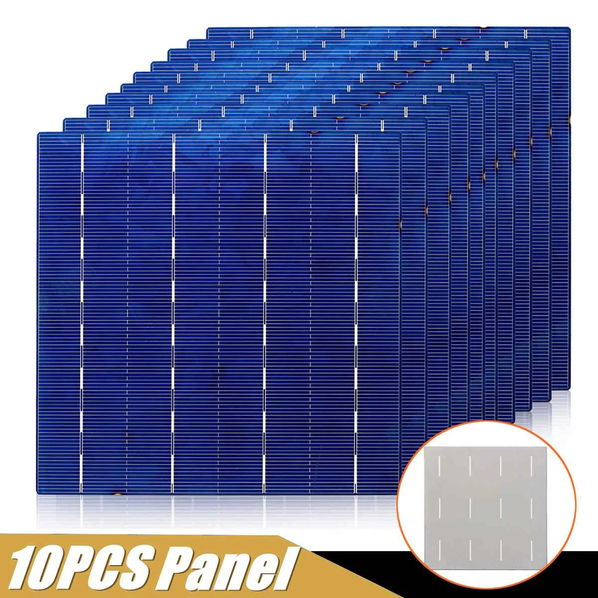 

10PCS/Lot Polycrystalline Solar Panel DIY Cells Battery Power Charger Module Photovoltaic Panels Set Accessories Parts 156MM