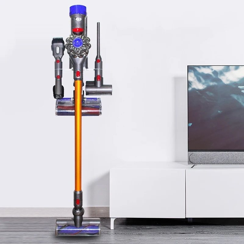 Preise Neue Grau Staubsauger Teil Halter Lagerung Rack Für Dyson V7 V8 V10 Absolute Pinsel Werkzeug Basis Stand Organizer Container teile