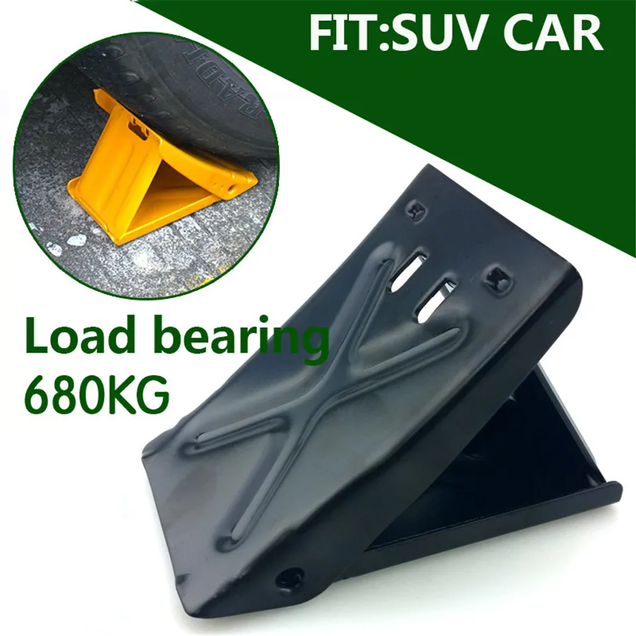 1Piece Wheel Chock Retainer Car Stopper Reverse Pad Slope Chock