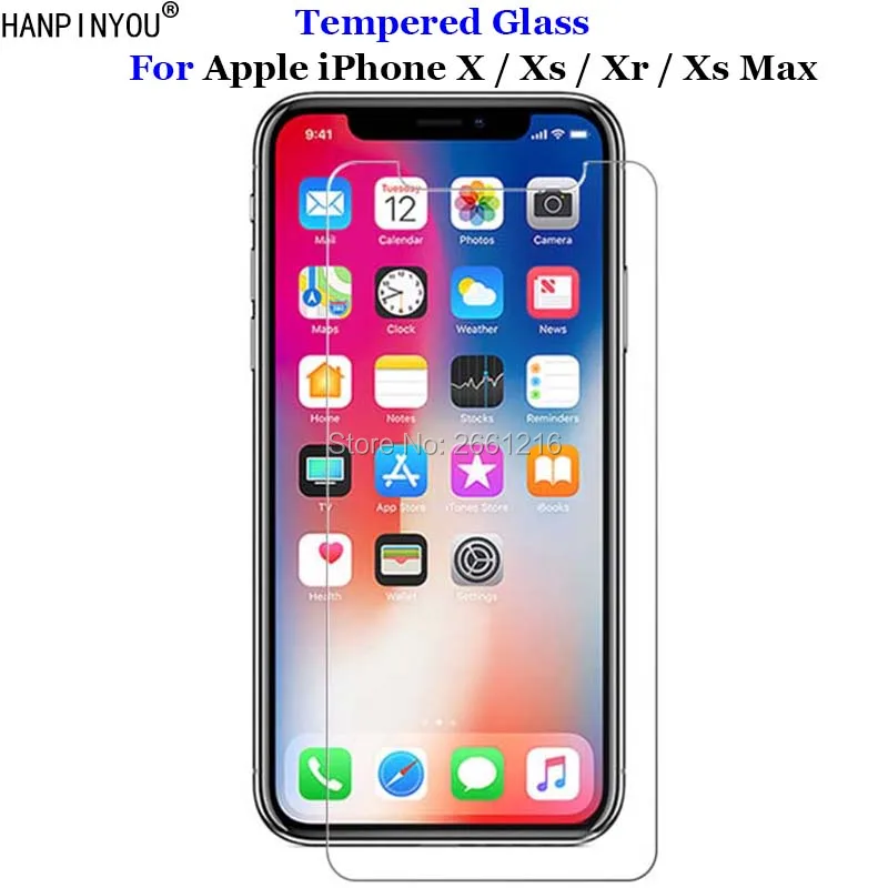 Для Apple iPhone X Xs Xr закаленное стекло 9H 2.5D Премиум Защитная пленка для экрана