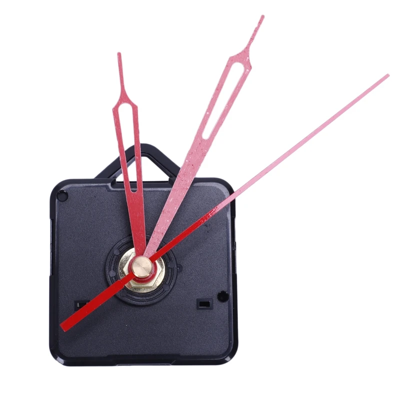 

1 Set Silent Large Wall Clock Quartz Movement Mechanism Black And Red Hands Repair Kit Tool Set With Hook