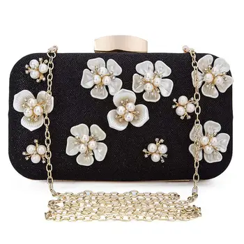 

Women's Floral Beaded Design Evening Clutch Bags Wedding Purse