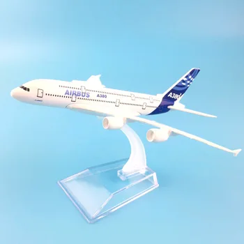 16cm Airbus A380 Plane aircraft model diecast metal model aeroplane 1:400 A380 Plane airplane model toy free shipping 1