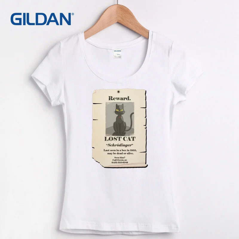 Womens T Shirt Vintage Best Friend Schrodinger Cat 2018 Womens Tee Shirt White Short Black T-shirt Womens Cotton Uniform Hipster