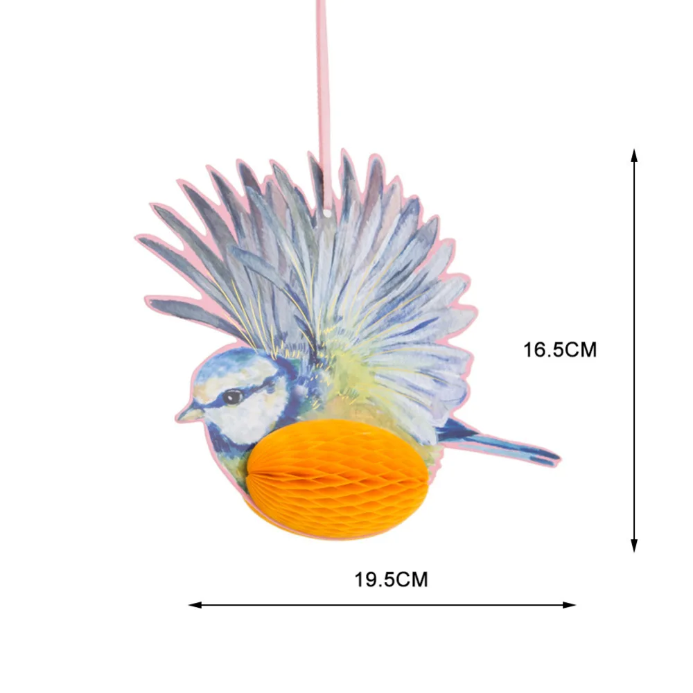 3 шт. Висячие бумажные вечерние украшения соты птицы тики для свадьбы День рождения сад чай вечерние Пасха Весна Декор