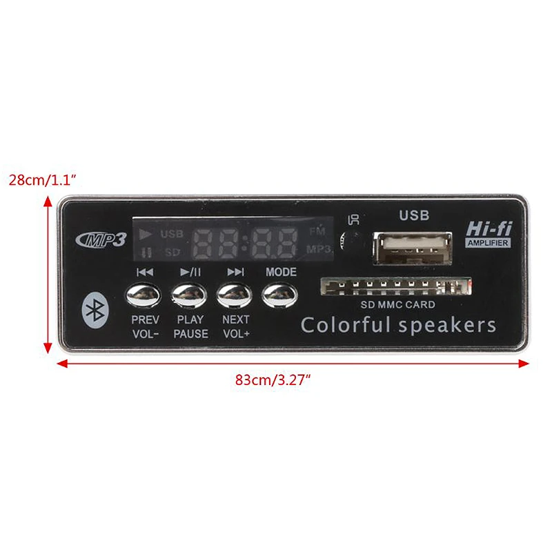 SQPP Bluetooth Mp3 декодер плата плеер модуль Поддержка Fm радио Usb Tf Lcd пластик Wma
