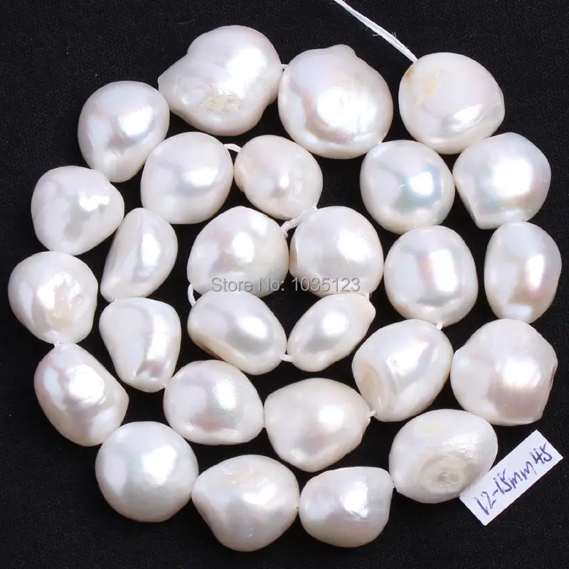 

Free Shipping 10-13mm Natural White Freshwater Pearl Irregular Shape DIY Gems Loose Beads Strand15" Jewelry Making w856
