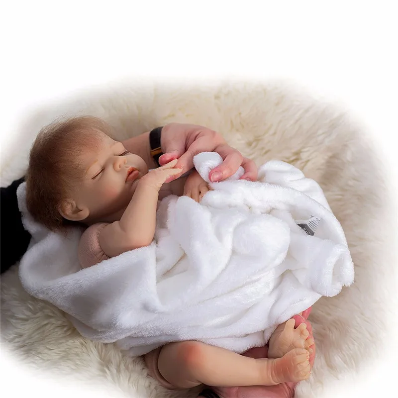 Реалистичная силиконовая кукла для новорожденных 45 см 18 дюймов boneca bebes Reborn|Куклы|