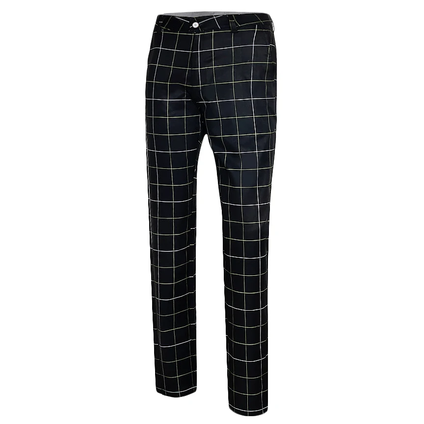 

Pgm Men'S Golf Trousers High Elastic Trousers Summer Thin Plaid Golf Costume
