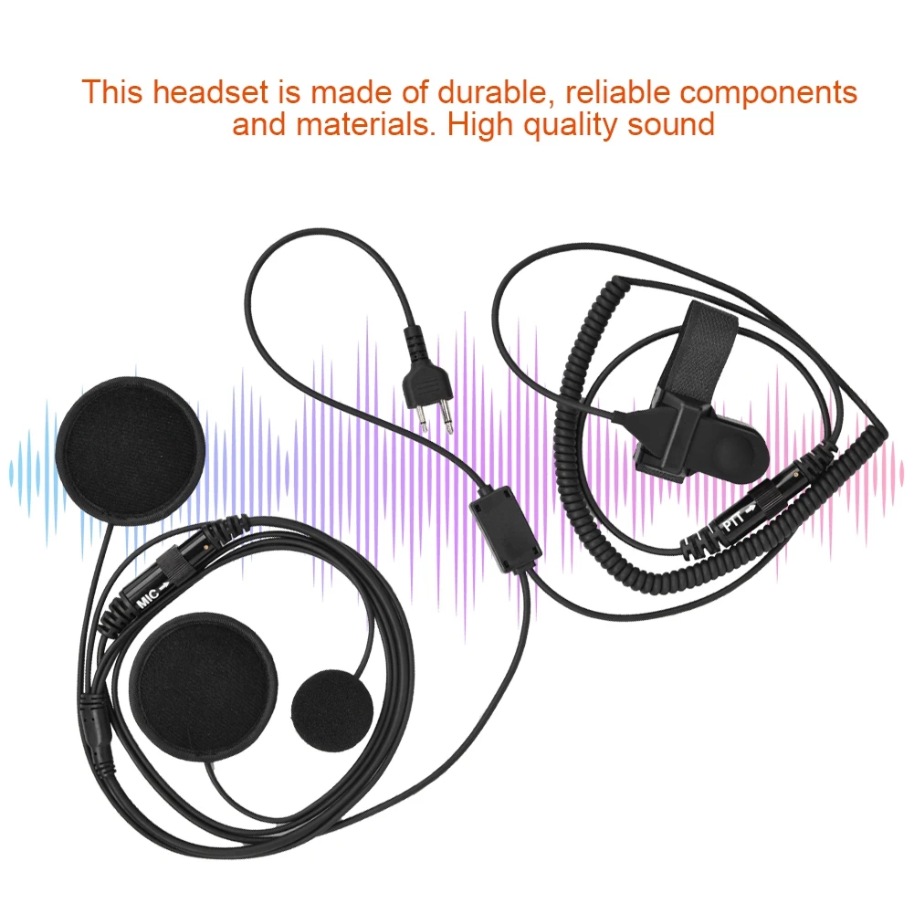 

2-Pin Radio Walkie-talkie Motorcycle Bicycle Racing Full Face Helmet Headset Earphone High Quality