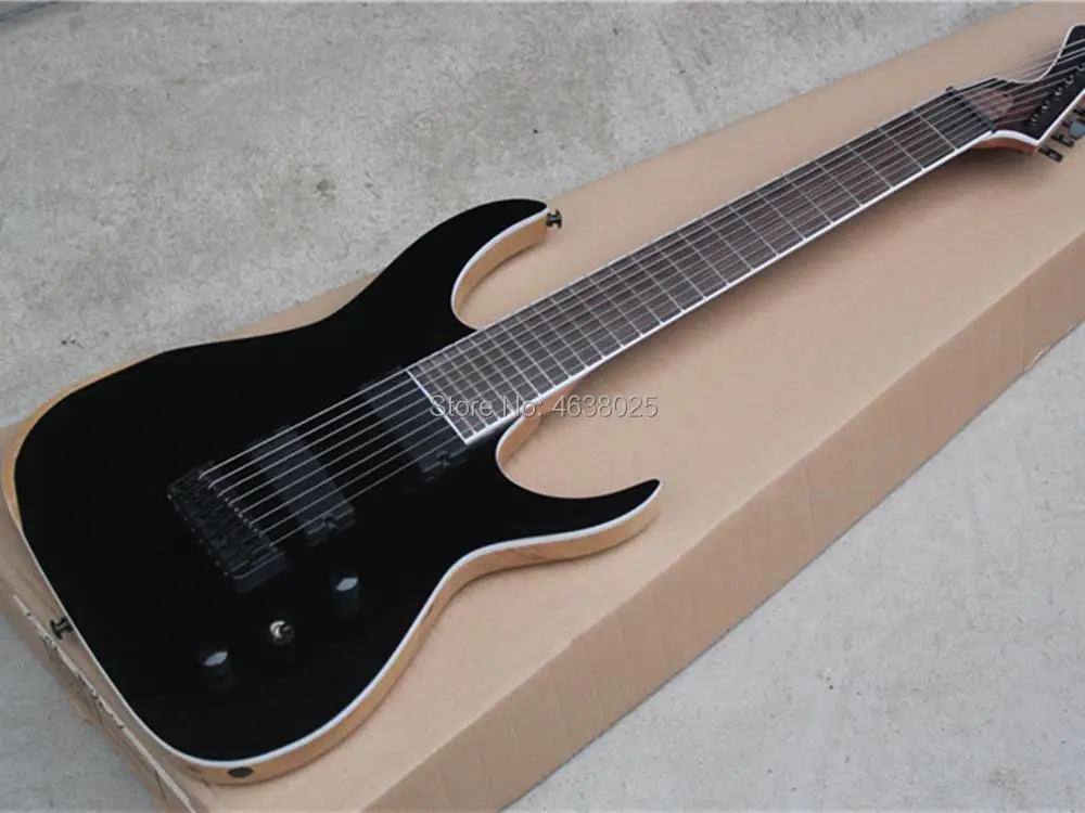 Light Black 7 Strings or 8 Strings Electric Guitar,Black Hardware,Black