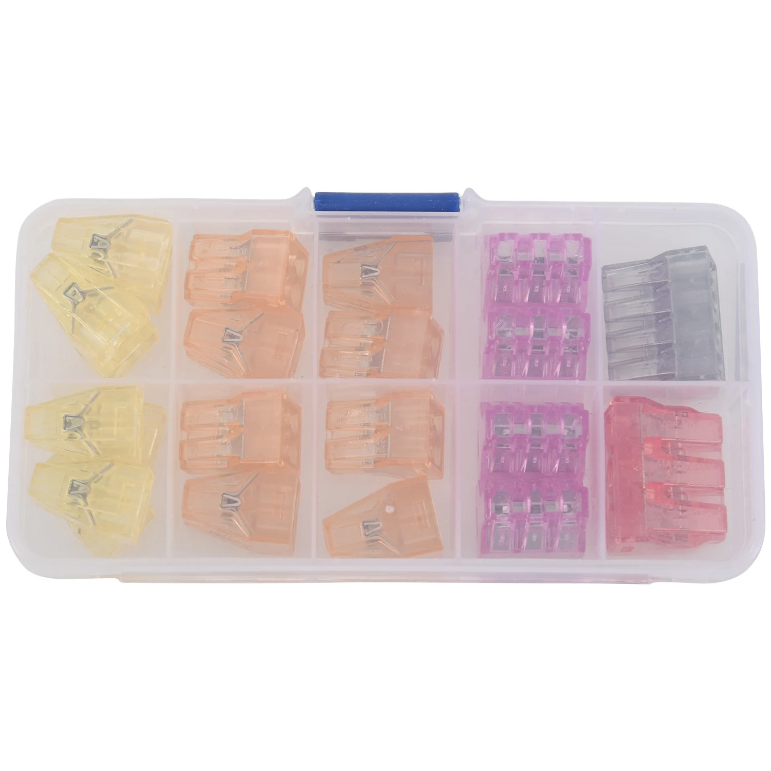 22 Pcs/Box 2/4/6/8 Way Nylon Wall-Nuts Push-Wire Connector Terminal Block Push in Quick AC 400V Combination | Обустройство дома