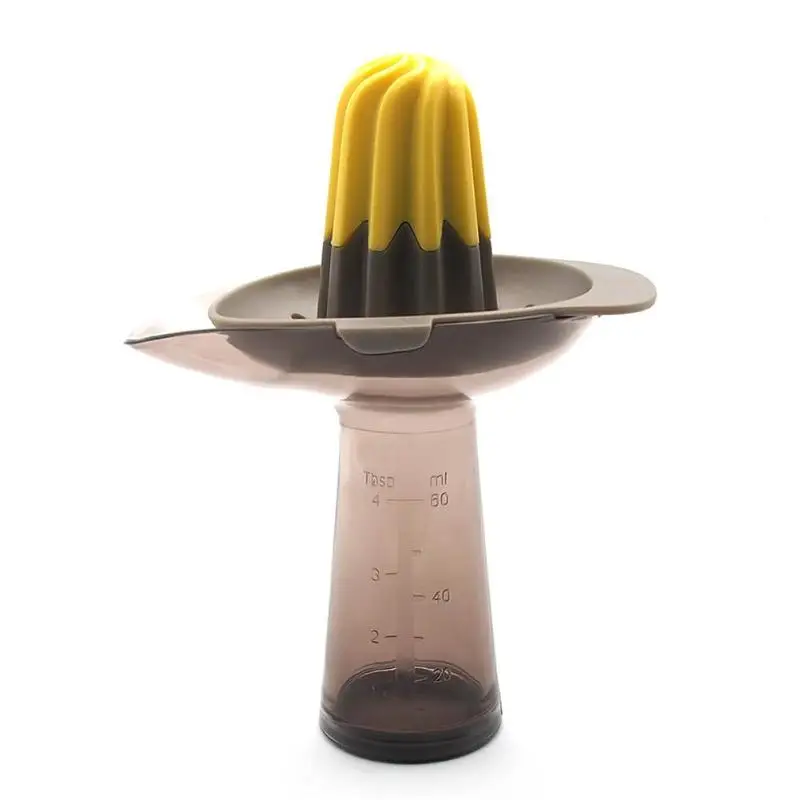 

Portable Mini Manual Juicer Orange Lemon Fruit Scale Measuring Cup Squeezer