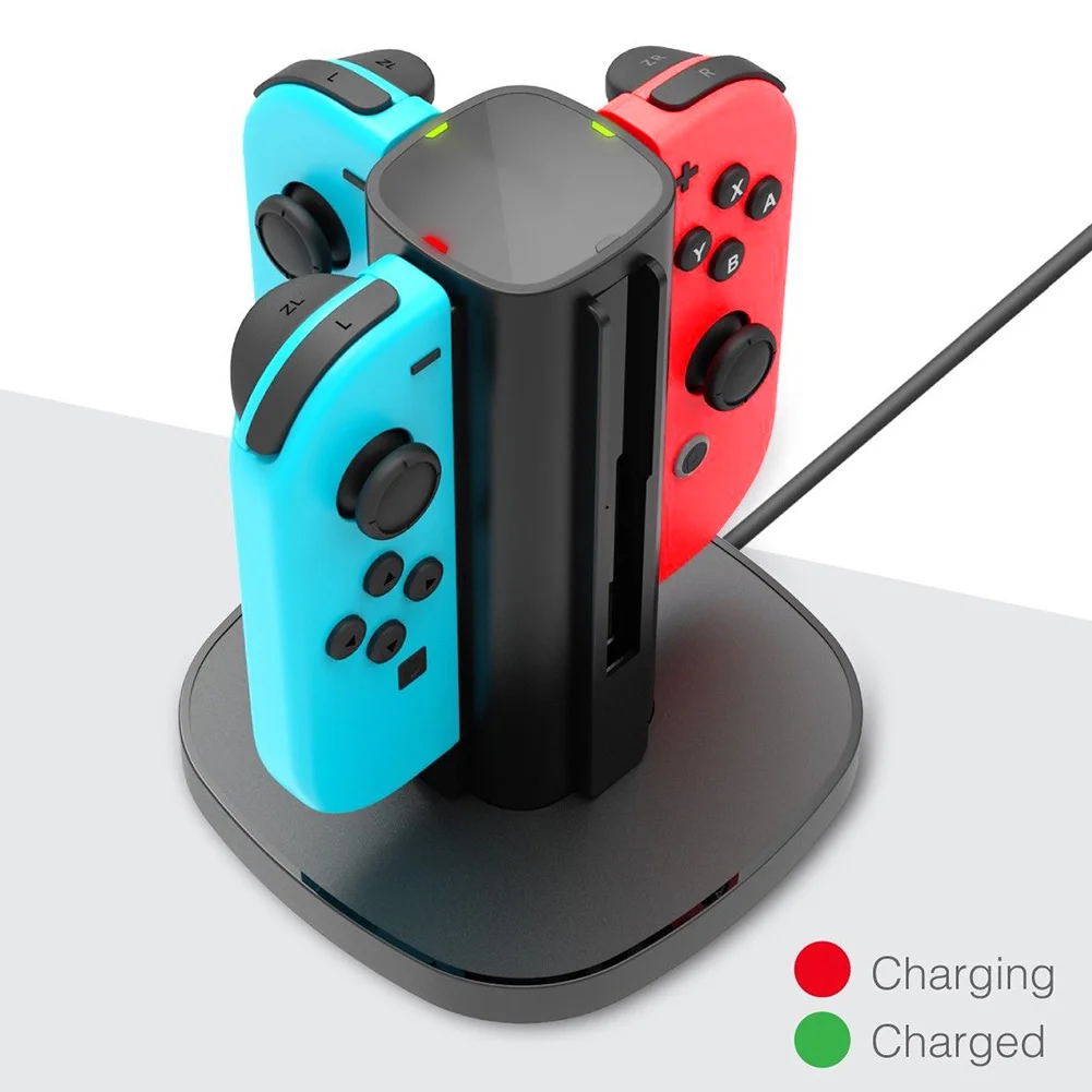 

4 In 1 Game Controllers Charger For Switch Charging Dock Station Stand For Nintendo For Joy Con Led hot~