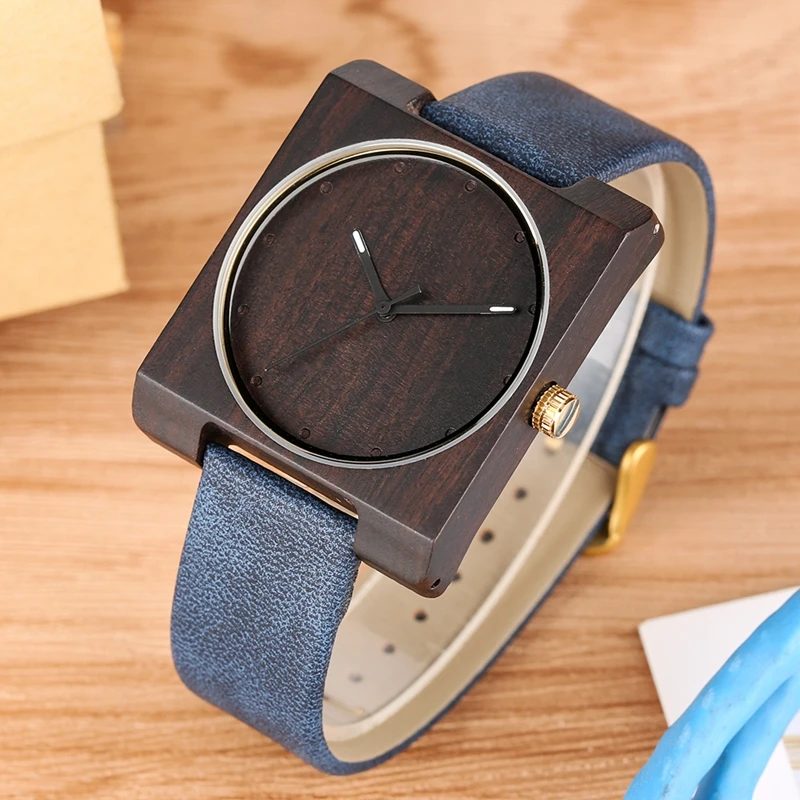 Unique Retro Square Shape Dial Wood Watch Men Clock Female Leather Band Unisex Ultra-light Woody Watches for Men Women Ulzzang Unique Retro Square Shape Dial Wood Watch Men Clock Female Leather Band Unisex Ultra-light Woody Watches for Men Women Ulzzang