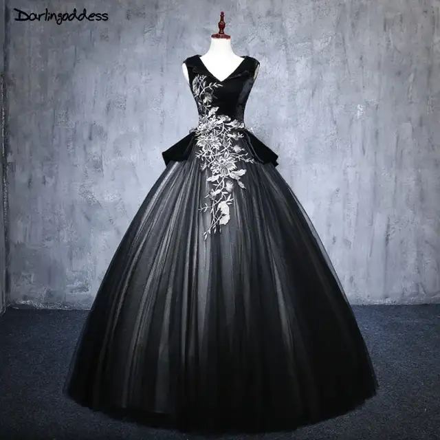 Vestido De Noiva Sexy Black Wedding Dress 2019 Ball Gown