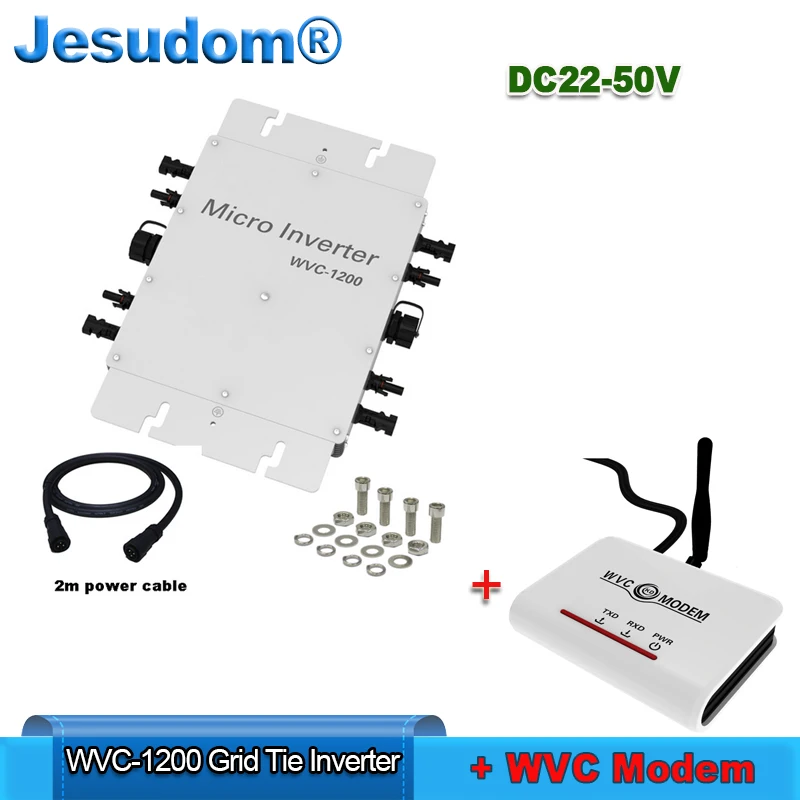 

1200W Grid Tie Inverter with WVC Modem Wireless Communication Function, Input DC22-50V to AC180-260V, AC220/230/240V