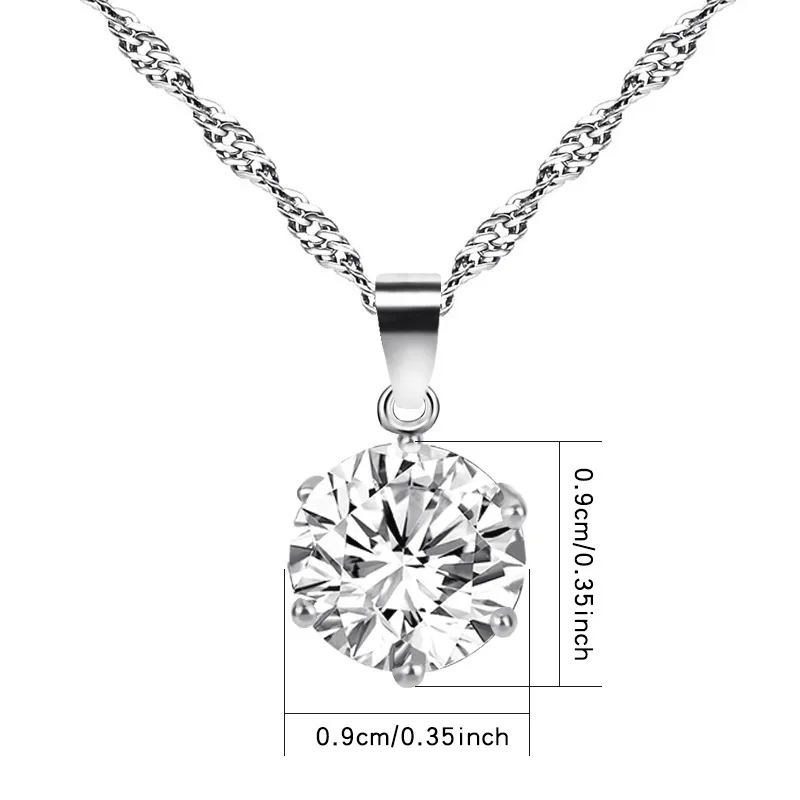 

New Pattern Fashion Joker Clavicle Chain Crystal Necklace Circular 6 Clawed White Zircon Witch From Nepal Pendant CAT223 shouzh