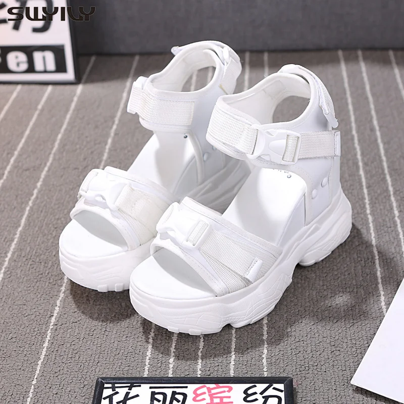 SWYIVY Chunky Sandals Shoes Summer Woman Genuine Leather Sandals Platform 2019 Sexy Leopard Fashion Shoes Sandal Black For Lady SWYIVY Chunky Sandals Shoes Summer Woman Genuine Leather Sandals Platform 2019 Sexy Leopard Fashion Shoes Sandal Black For Lady
