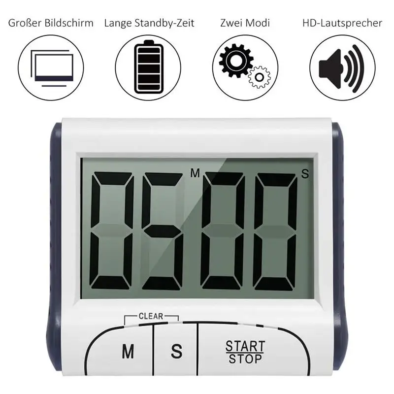 

Practical Use Digital Large LCD Display Home Kitchen Timer Electronic Kitchen Cooking Timer Stopwatch Cooking Tools