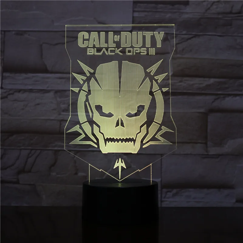 3d ночник s Call of Duty Mask красочные Налобные фонарики для кровати креативный подарок