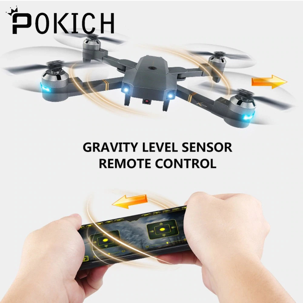 

Pokich RC Drones HD Camera Helicopter Gift For Children Quadcopter Drone Technology Kid Electronic Toy Aerial Photography -C
