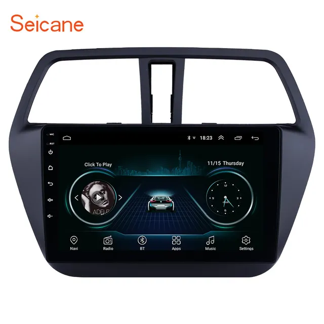 $US $115.49  Seicane Android 8.1 9 Inch 4-core Car Radio HD Touchscreen wifi GPS Multimedia Player For Suzuki S-