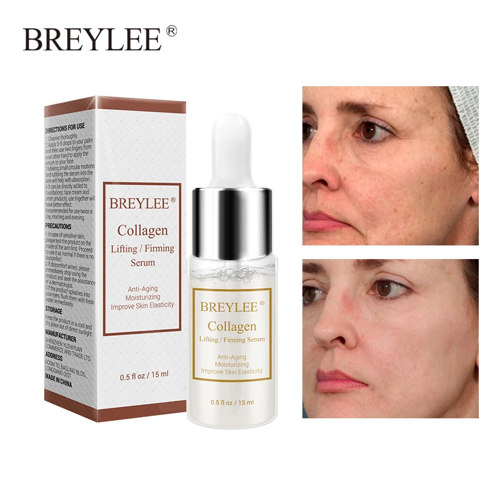 Breylee Snail Serum+collagen Serum Repairing Lifting Firming Essence Hyaluronic Acid Moisturizing Anti-aging Face Skin Care 2pcs