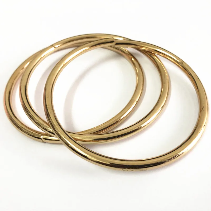 

Large Metal O Ring 70mm 90mm Bags Hardware Accessories 5mm Thickness Non Welded Gold Diy Handmade Bag Buckle Garment Trimmings