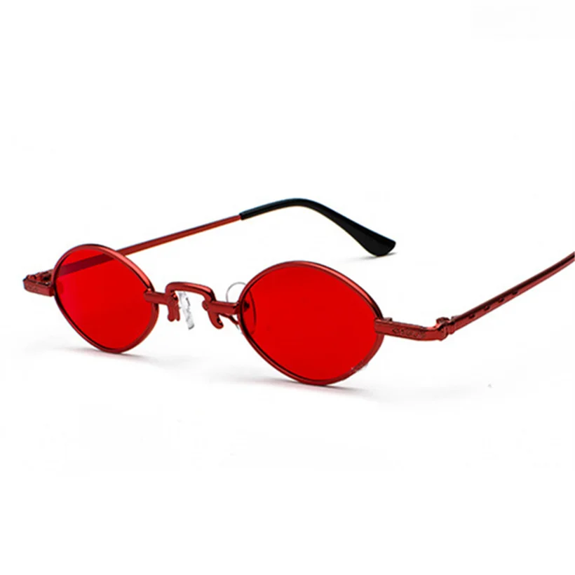 XojoX маленькие овальные солнцезащитные очки для женщин и мужчин, фирменный дизайн, Ретро стиль, металлическая оправа, стимпанк очки, мужские ретро зеркальные солнцезащитные очки uv400