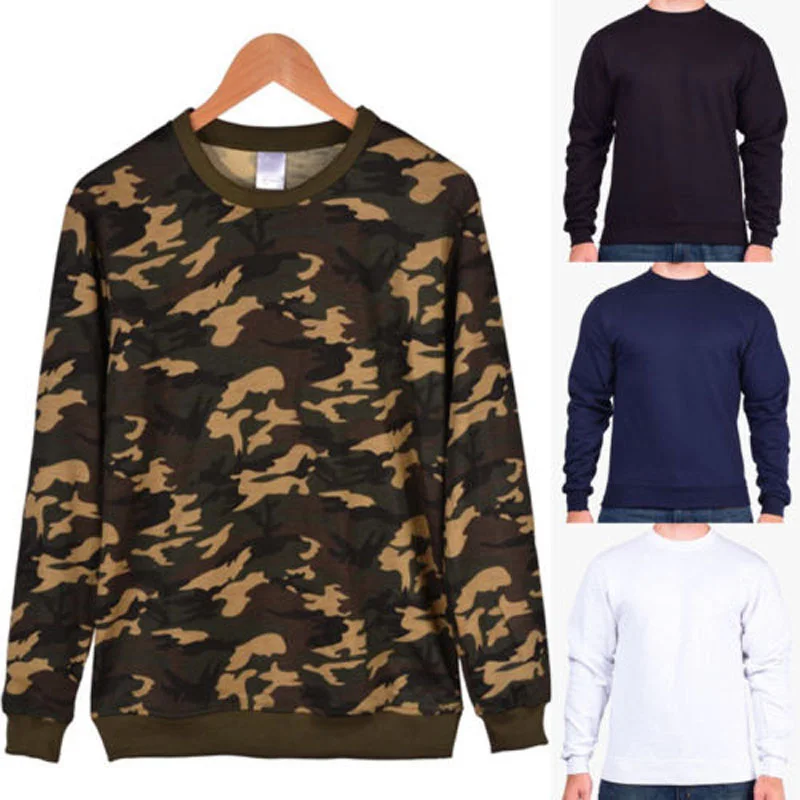 

Brand New style Muscle Fit Men Gym Bodybuilding Casual Athletic Apparel Pullover O-Neck Sweatshirts Solid Color
