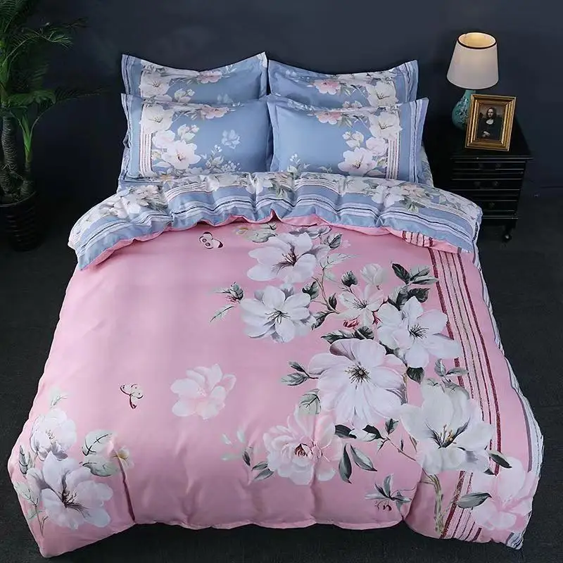 

Couvre Luxe Parrure Lit Queen Comforter Fundas Nordicas Bedding Cotton Roupa De Cama Bed Linen Sheet And Quilt Bedsheet Set