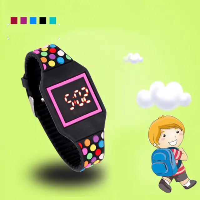 1pc Fun Gifts Children Cartoon Digital LED Ultra-thin Silicone Watch Kids Cartoo 1pc Fun Gifts Children Cartoon Digital LED Ultra-thin Silicone Watch Kids Cartoo