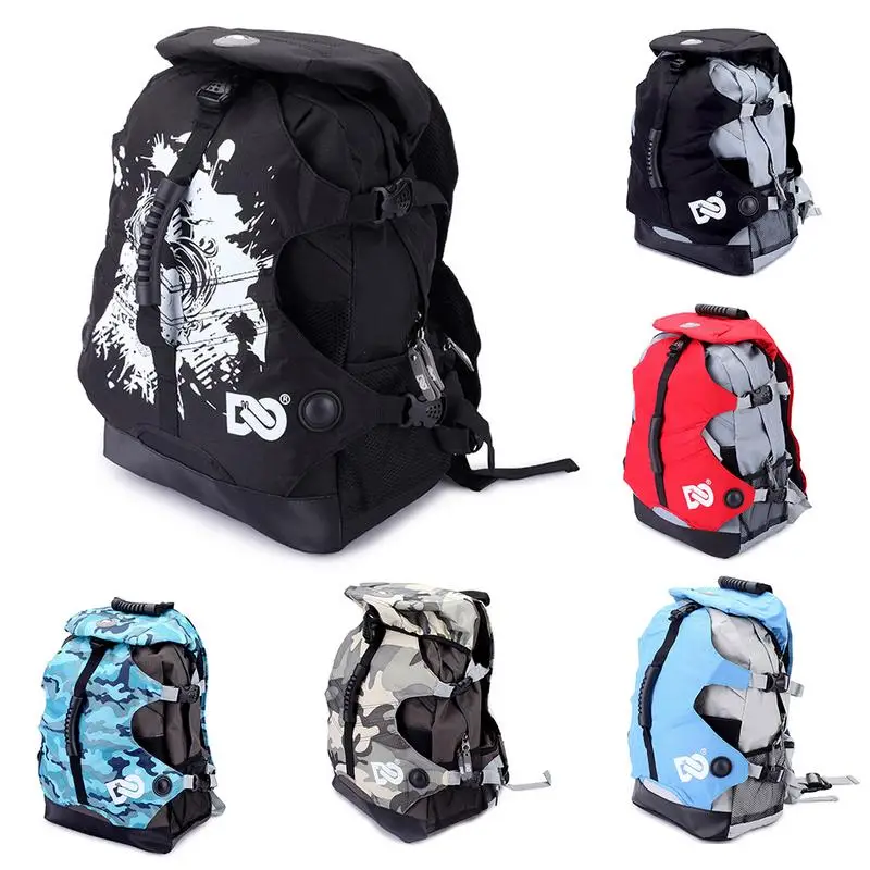 

2019 New Adult Roller Skate Shoes Bag Portable Waterproof Nylon Canvas Backpack 20-35l Big Capacity Bag
