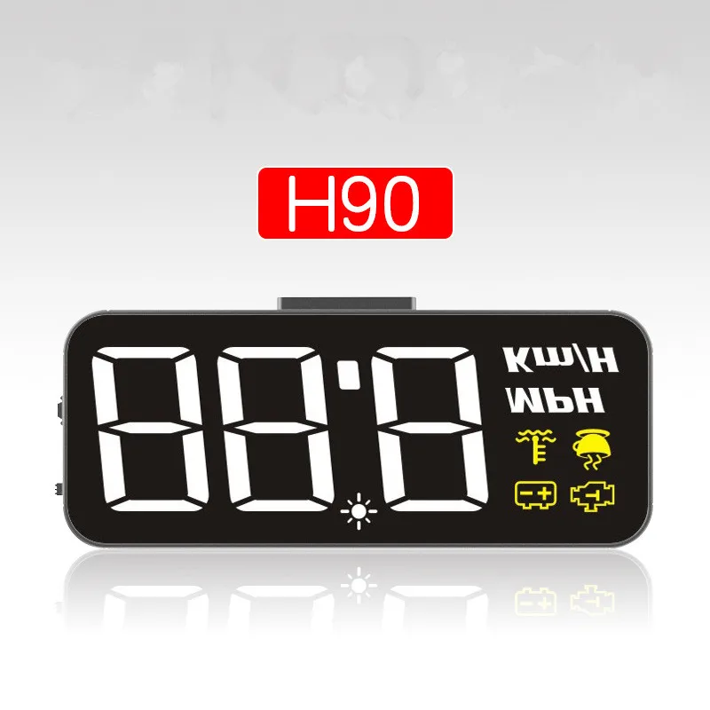 Универсальная автомобильная сигнализация H90 с GPS HUD дисплей скорости до 200 км/ч