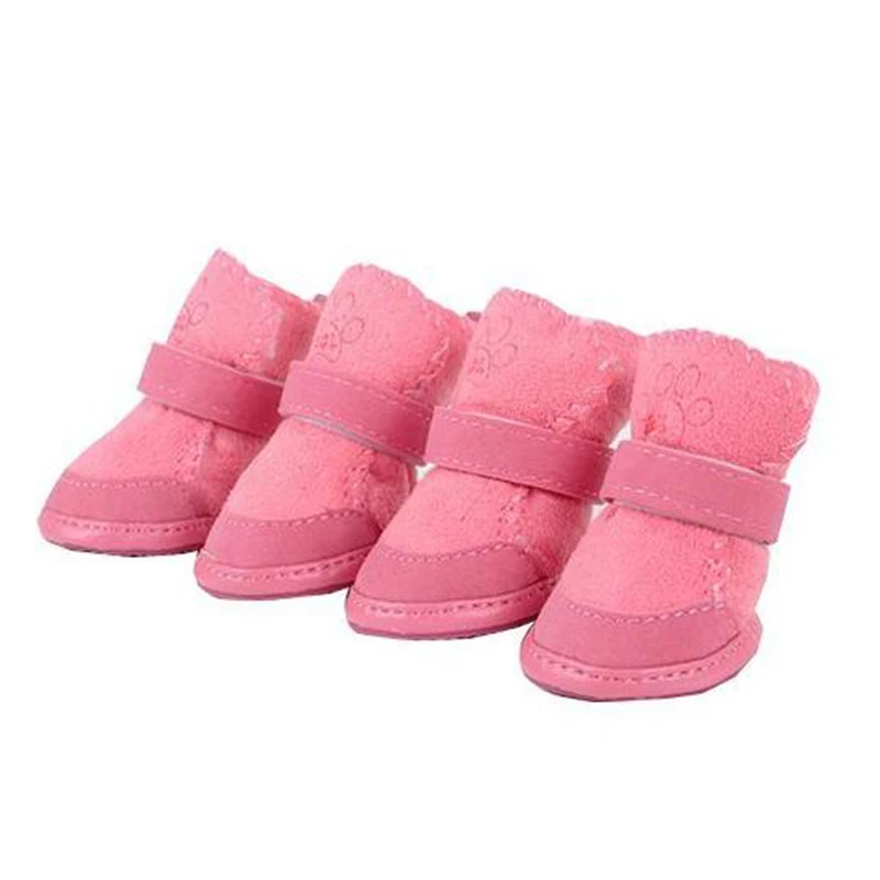 

4Pcs/Set Chihuahua Puppy Pet Small Dogs Winter Warm Boots Cat Lint Shoes Booties