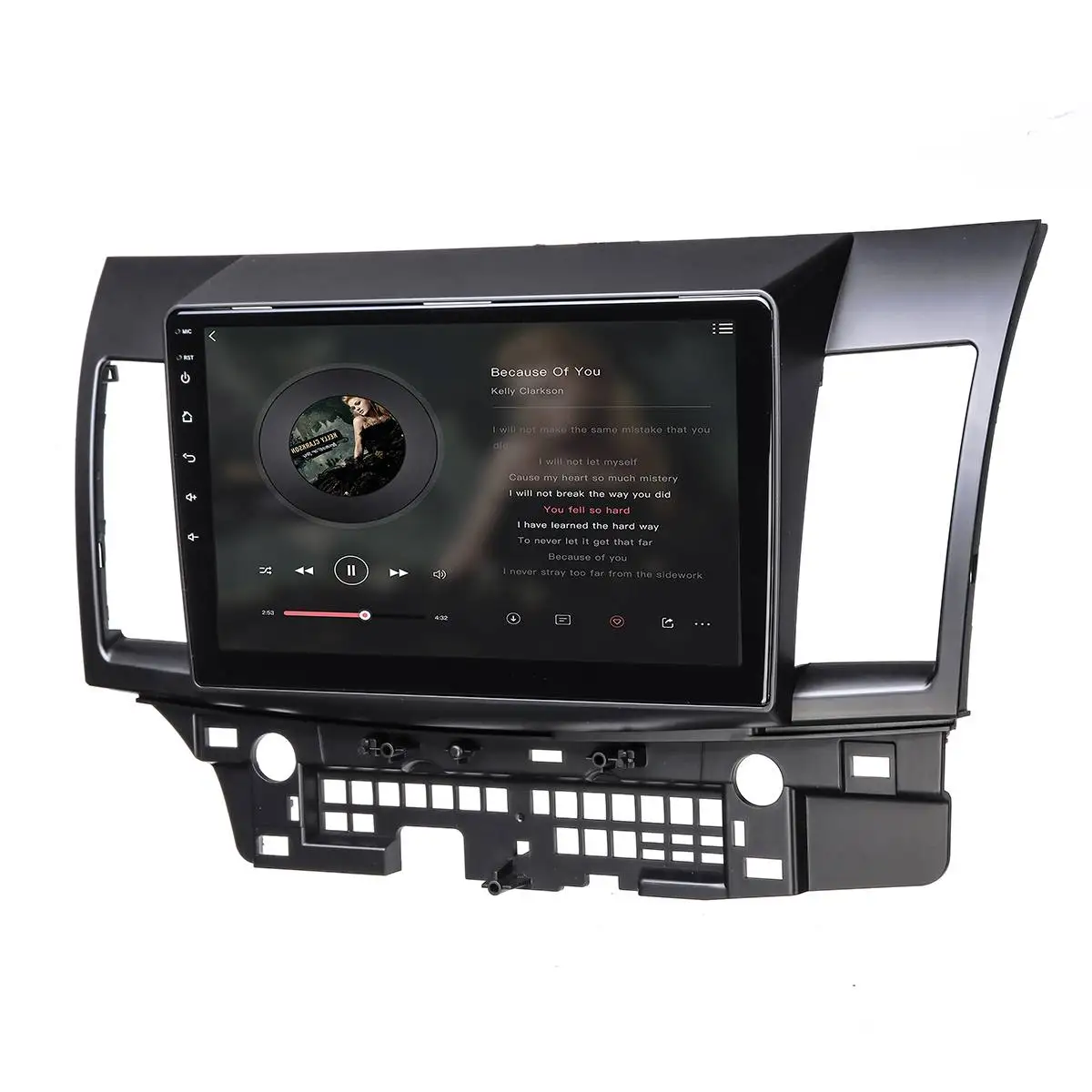 Cheap Car Multimedia Player 10.2 1G+16G for Android8.1Car Stereo 1DIN bluetooth WIFI GPS Quad Core For Mitsubishi Lancer head unit 4