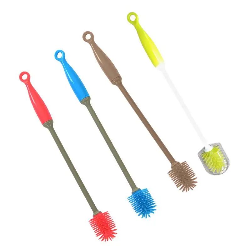 

Baby Bottle Brush 360 Rotation Bottlebrush Silicon Baby Milk Feeding Bottle Brush Nipple Cleaning Cup Scrubber Washing Brushes