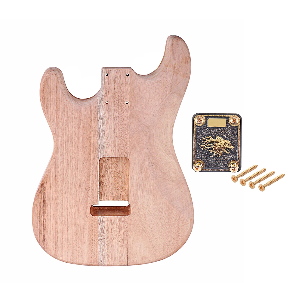 

Tooyful Handmade Mahogany Guitar Body with Leopard Head Pattern Neck Plate for Electric Guitar Accessory