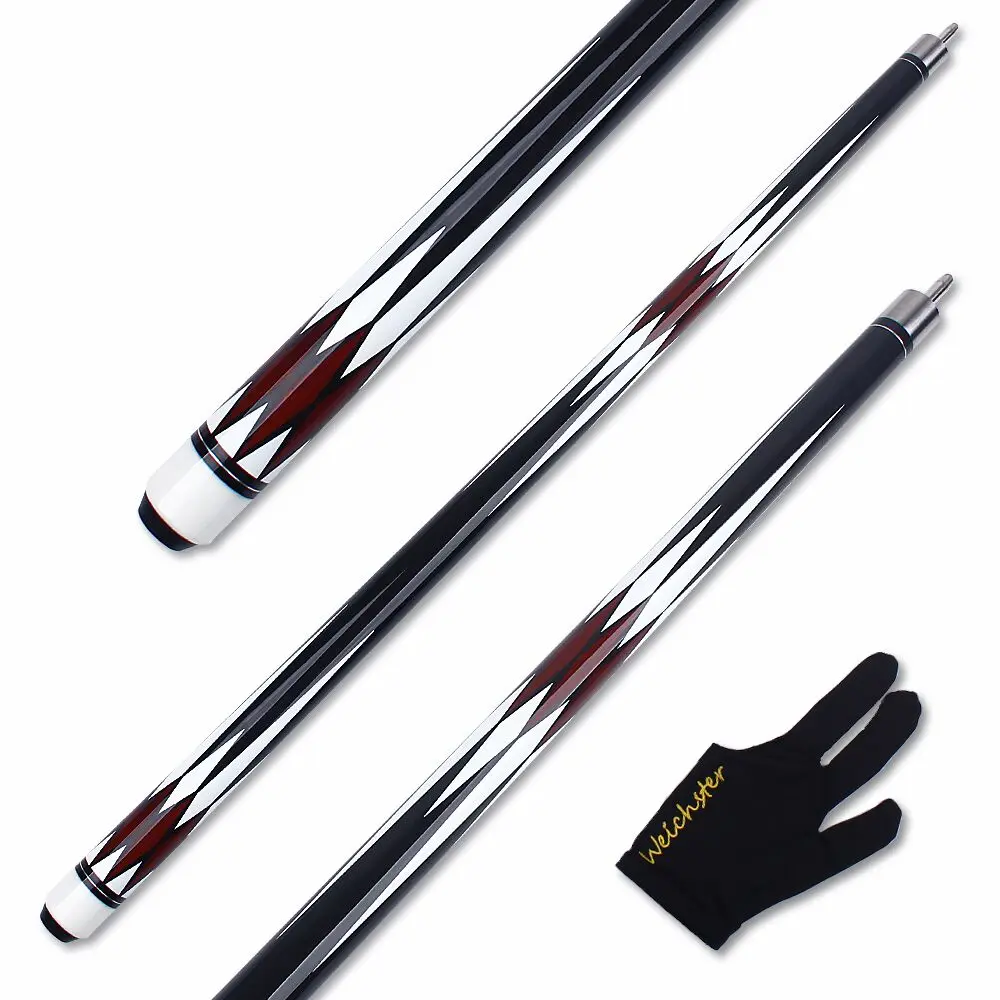Weichster 3 подушки Carom Cue Stick с перчаткой|Кии для снукера и бильярда| |