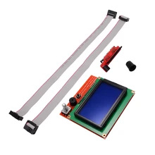 New Printer LCD Controller High Quality 12864 LCD Display Controller With Adapter For 3D Printer Ramps 1.4 Reprap Guru diy biqu rumba 3d printer rumba control board lcd 12864 controller display jumper wire a4988 or drv8825 for reprap 3d printer